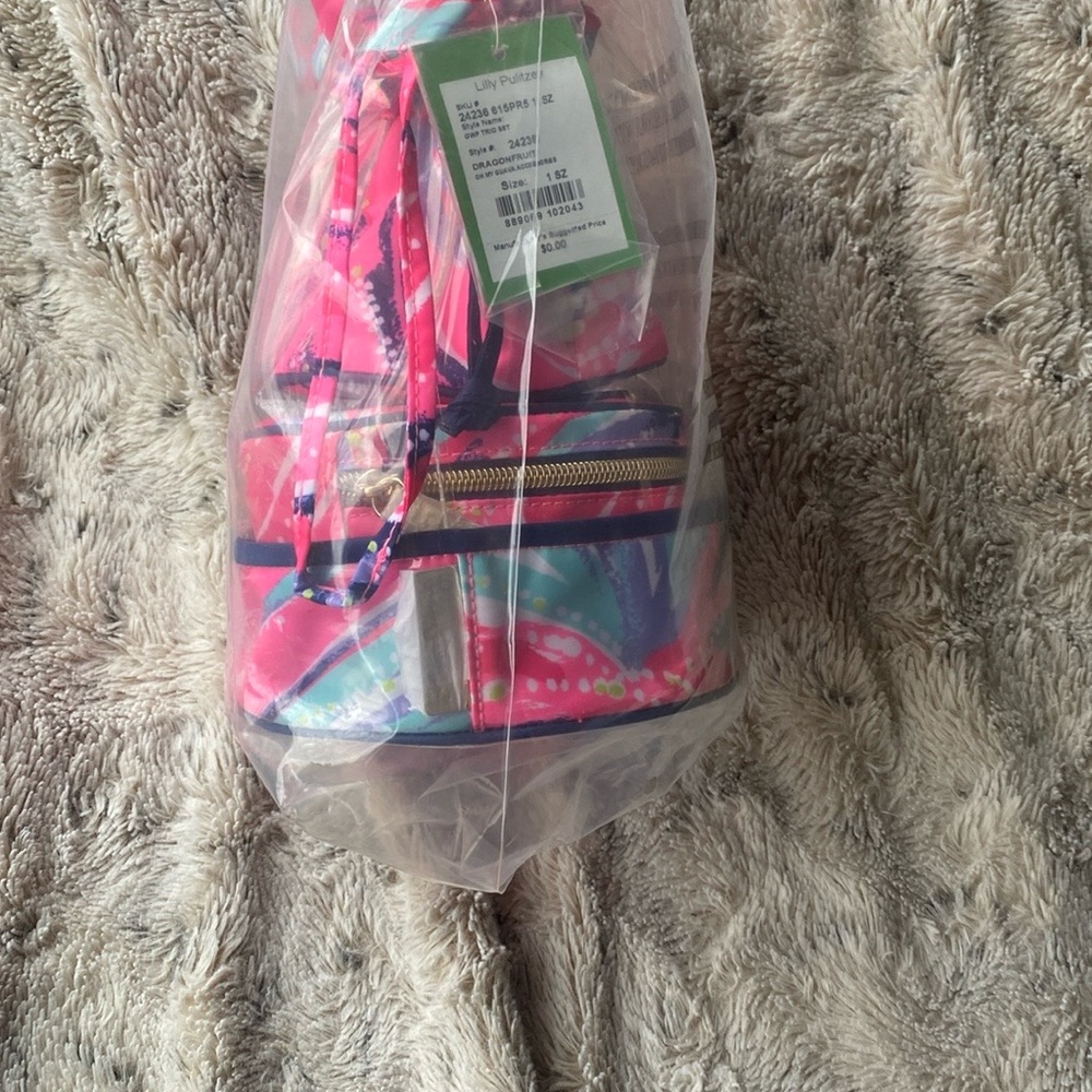 NWT Lilly Pulitzer Travel Trio Set-Dragonfruit Oh My Guava Accessories